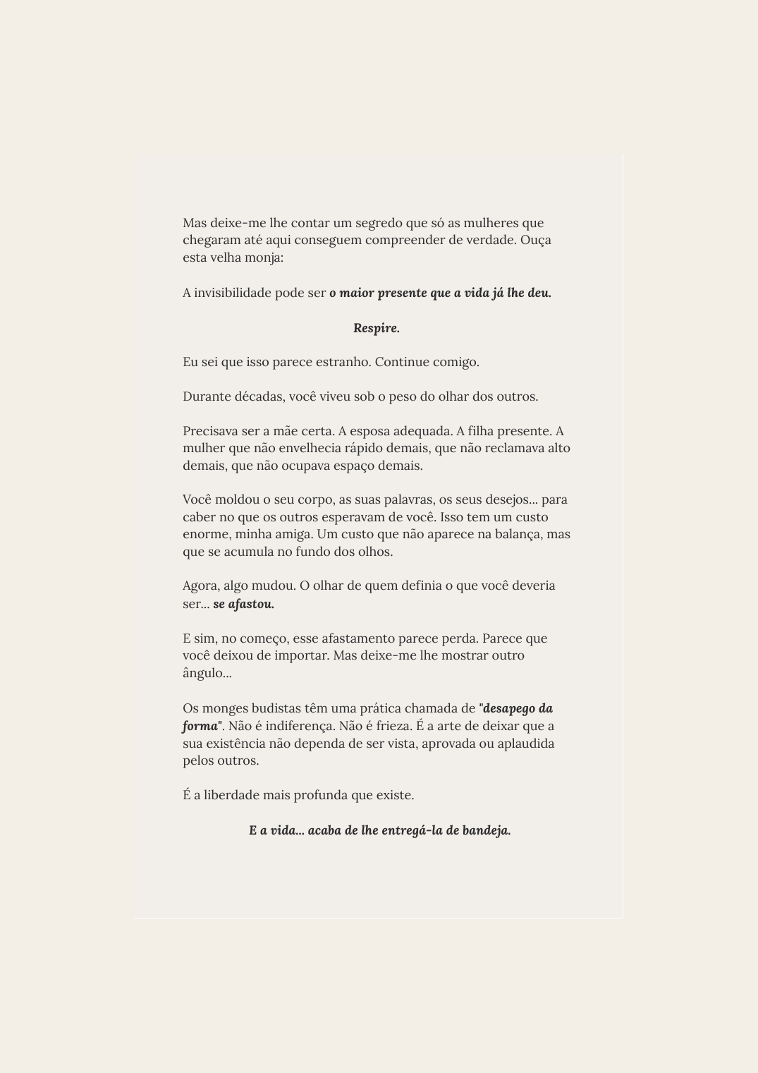 Prévia de uma página interna do livro com texto e respiro